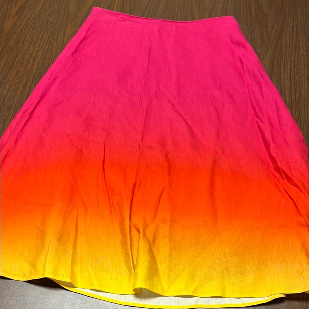 Ralph Lauren Pink‎ Ombre Midi A-Line Skirt - Picture 3 of 10